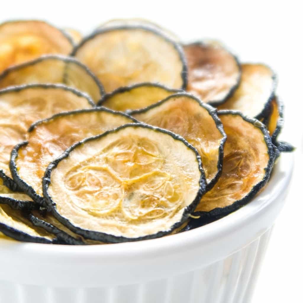 Healthy Oven Baked Zucchini Chips Recipe - No Breading (3 Ingredients)