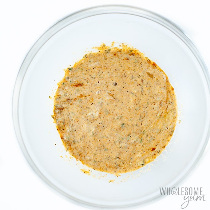 Ingredients ready to be added to crab meat