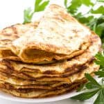 Low Carb Paleo Tortillas Recipe with Coconut Flour (3 Ingredients) - If you're looking for easy coconut flour recipes, try paleo low carb tortillas with coconut flour. Make these keto paleo coconut wraps w/just 3 ingredients! Detail: coconut-tortillas-img-7546
