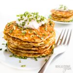 stack of healthy zucchini pancakes