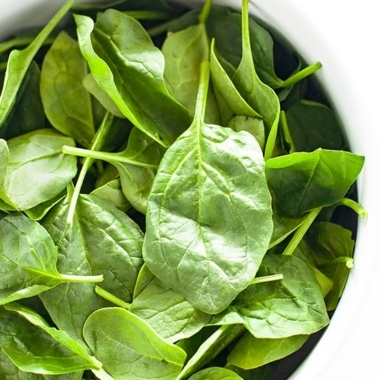 Spinach in a bowl.