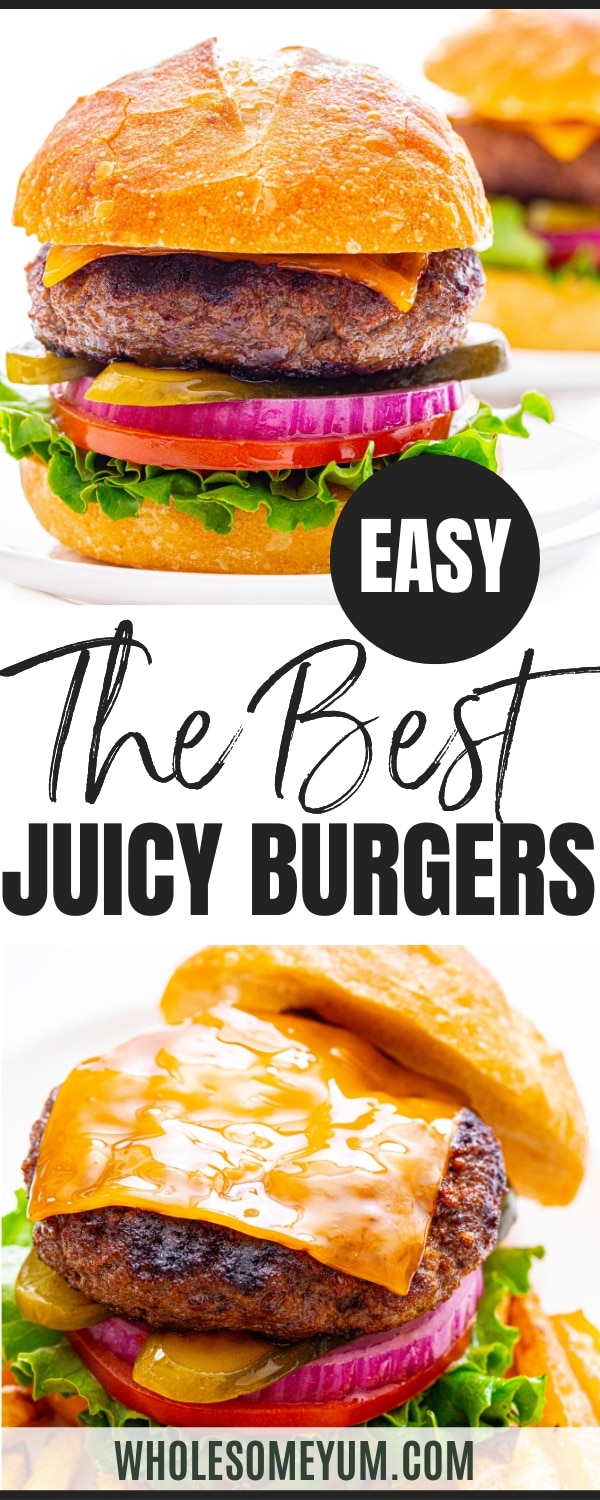 Stovetop Burgers - Easy Dinner! - Julie's Eats & Treats ®