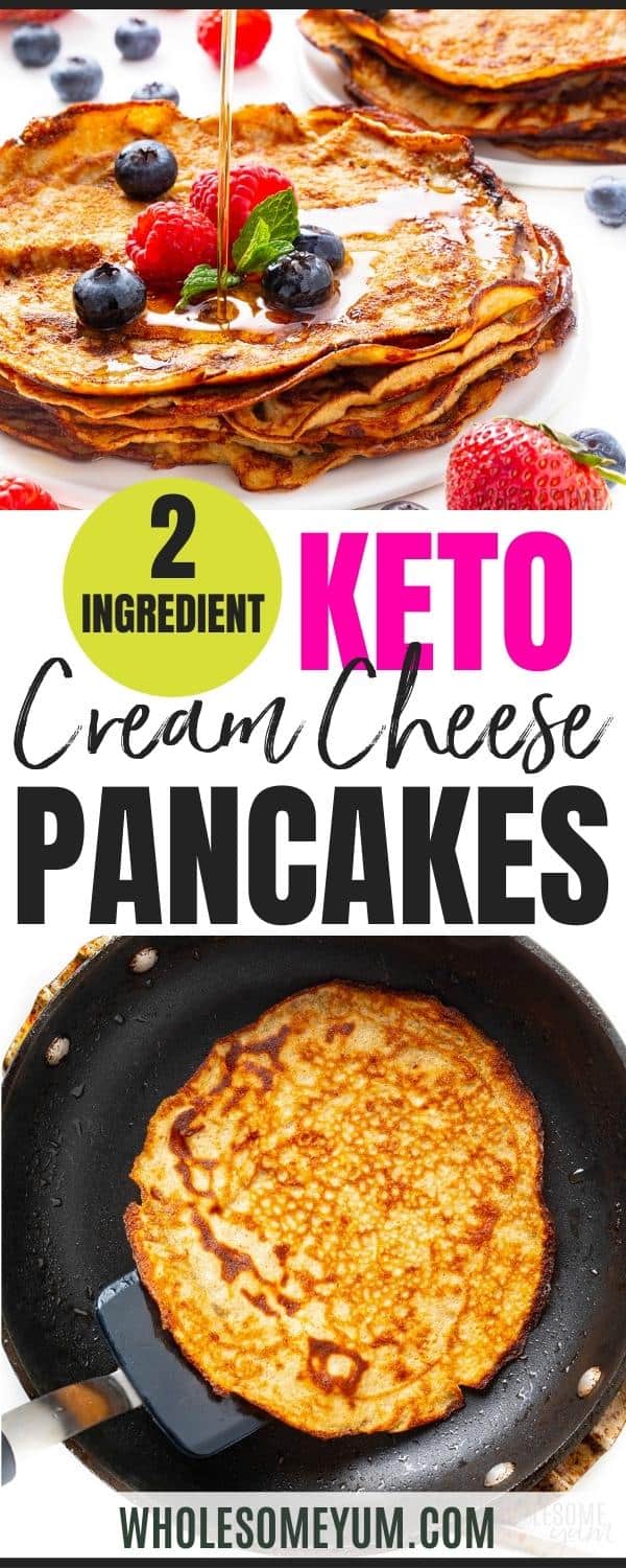 Cream cheese pancake recipe pin