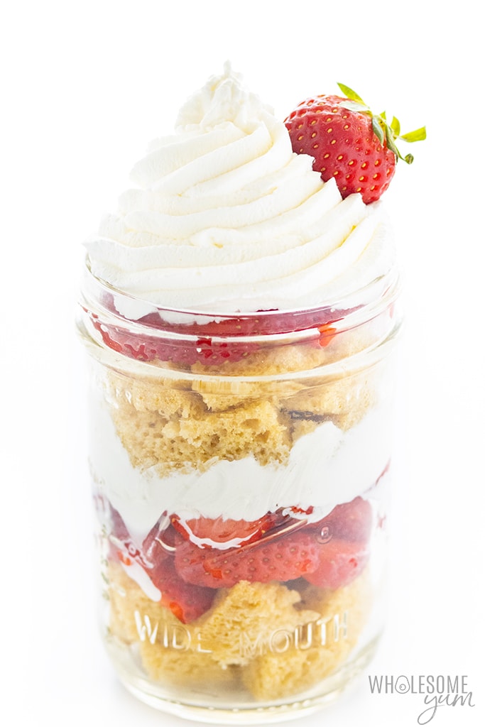 Keto Strawberry Shortcake Recipe In A Jar.