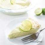 slice of low carb key lime pie