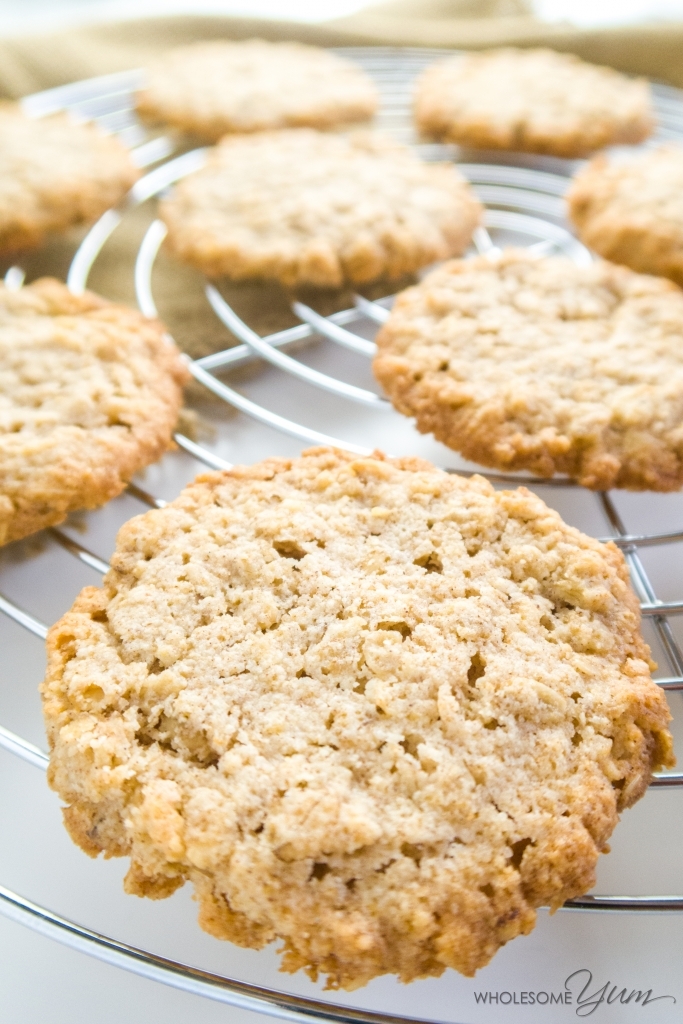 Sugar-free Oatmeal Cookies (Low Carb, Gluten-free)