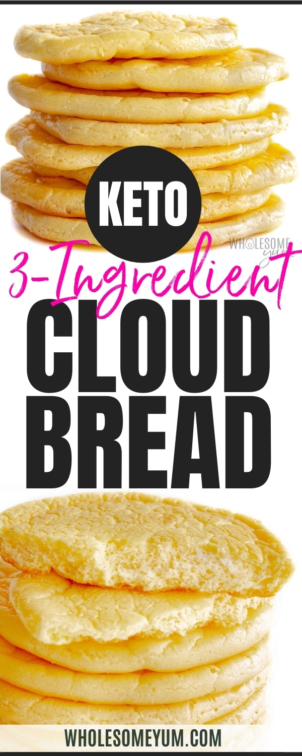 Cloud bread recipe pin.