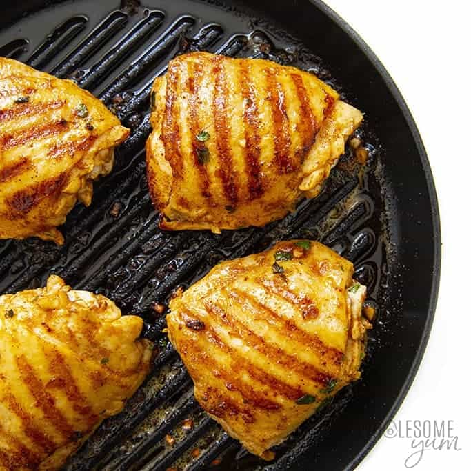 Cilantro lime chicken on a pan.