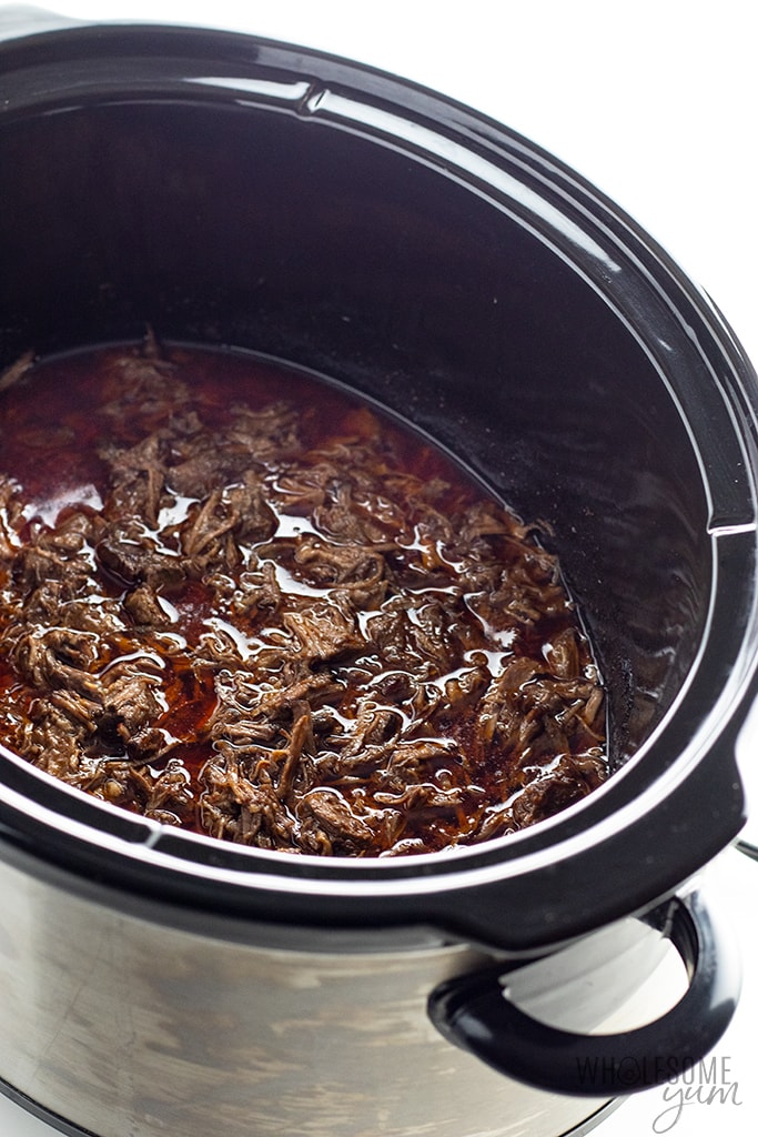 Chipotle Beef Barbacoa in a crock pot