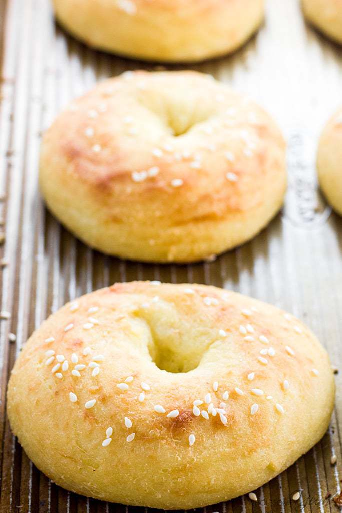 These gluten-free, keto low carb bagels with almond flour need just 5 ingredients. They are easy, chewy, and delicious!