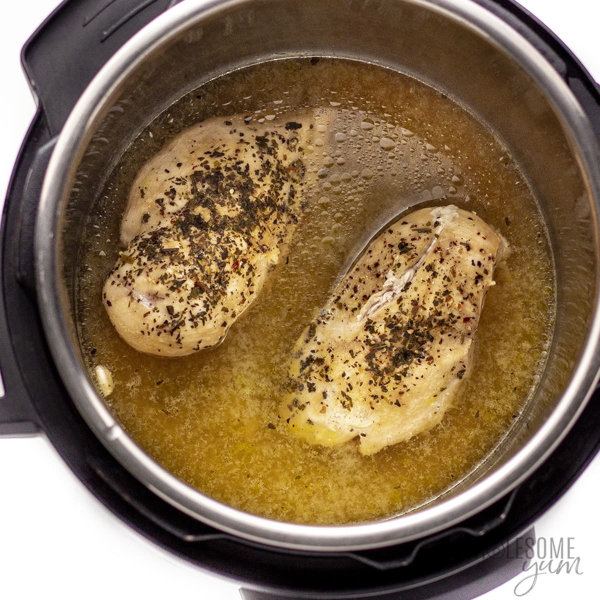 Cooked chicken breast in the Instant Pot.