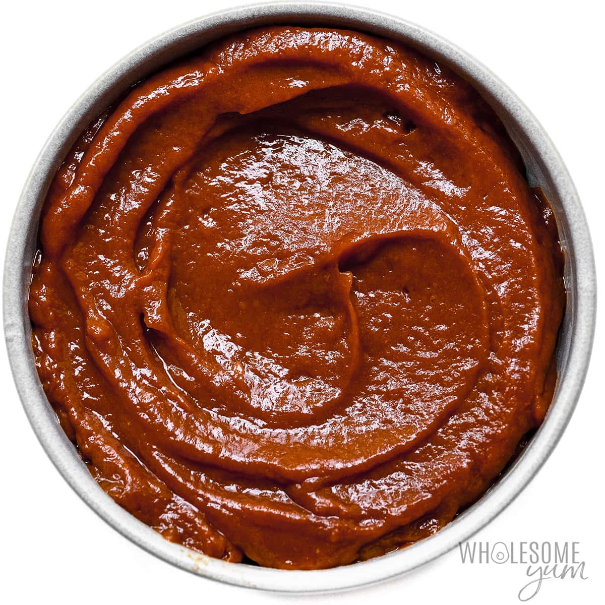 Sugar free barbecue sauce in a bowl.