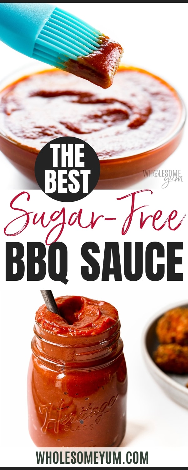 Sugar free bbq sauce recipe pin.