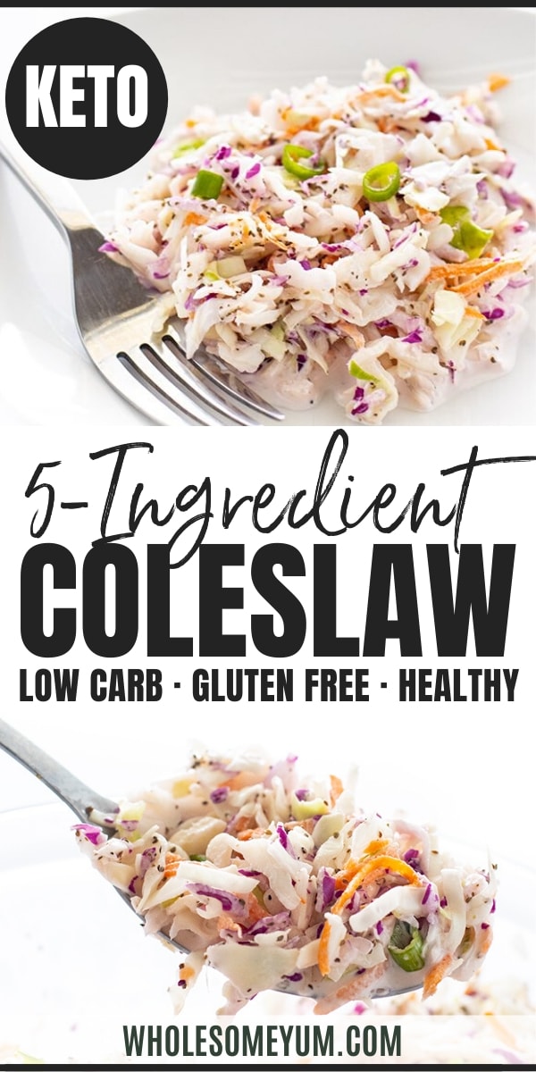 keto coleslaw recipe - pinterest