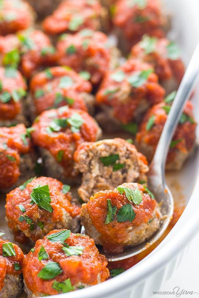 Low Carb Meatballs - Italian Style (Keto, Gluten-free, Nut-free)