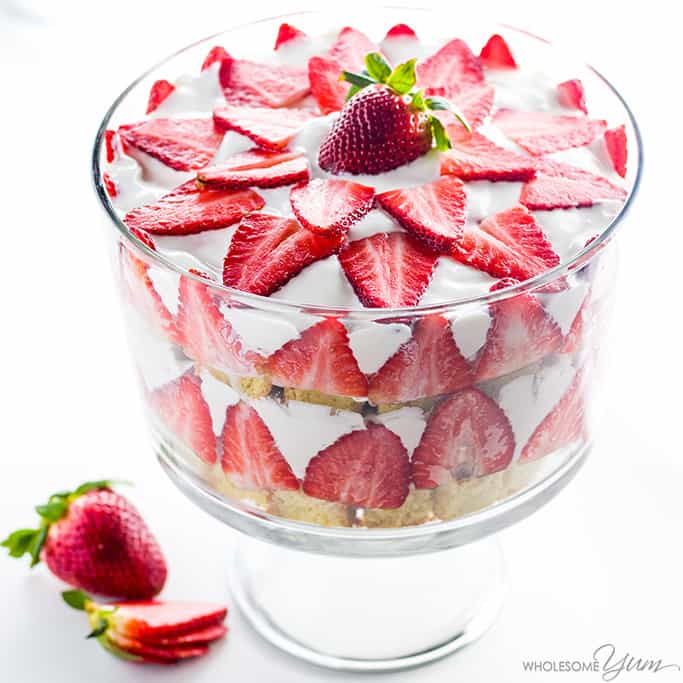 Strawberry Trifle Recipe (Low Carb, Sugar-free, Gluten-free)