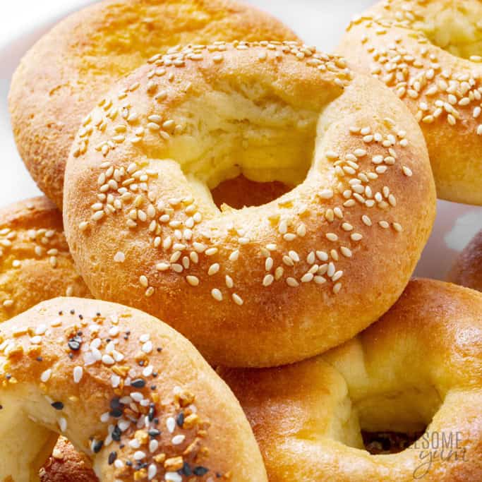 Low Carb Keto Bagels (Tall, Chewy, Easy!) Wholesome Yum