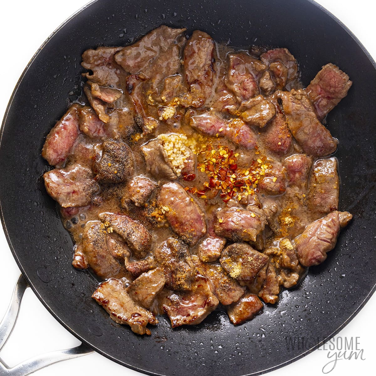 Beef with additional garlic and pepper added.