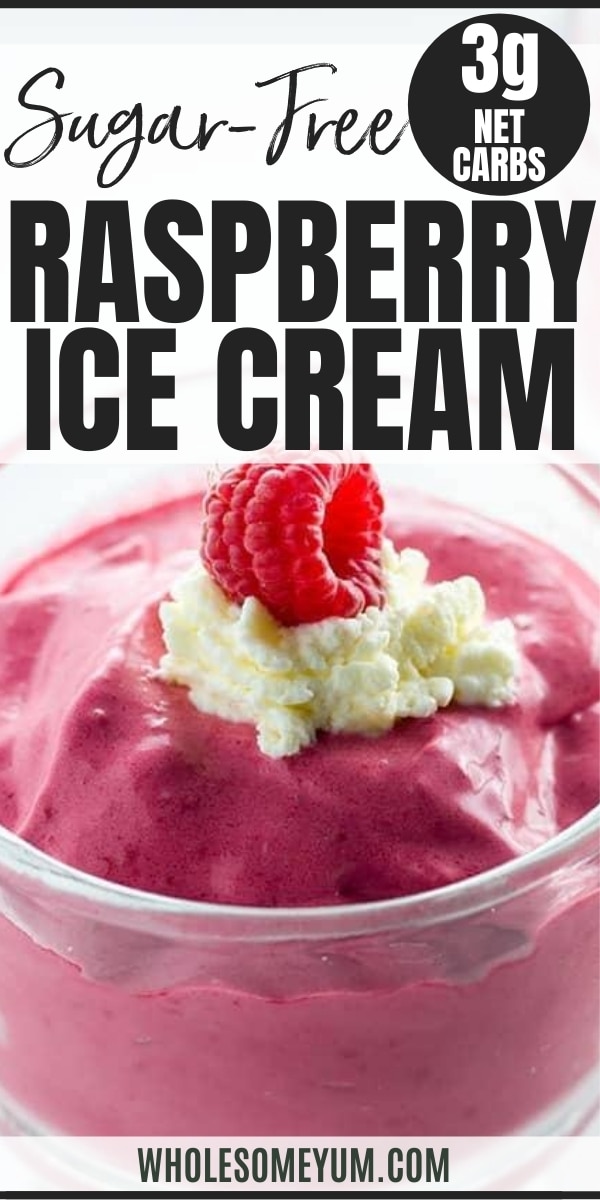 Sugar-Free Raspberry Ice Cream Recipe - 3 Ingredients, 2 Minutes ...