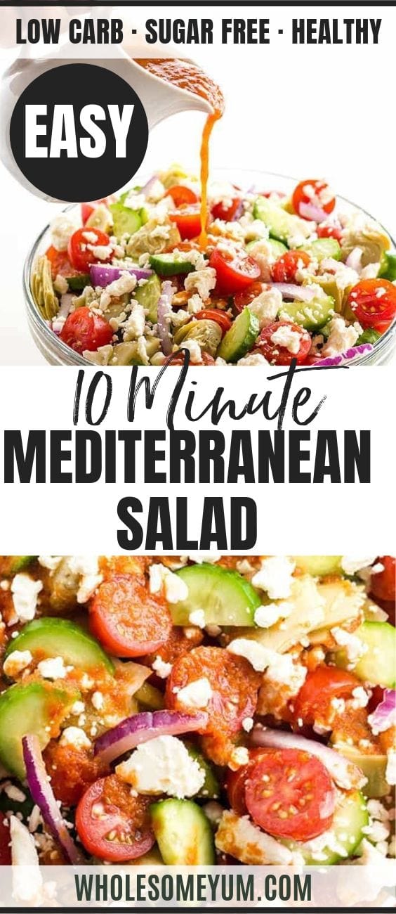 Mediterranean Salad - Pinterest image
