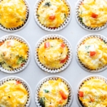 Baked egg muffin cups out of the oven