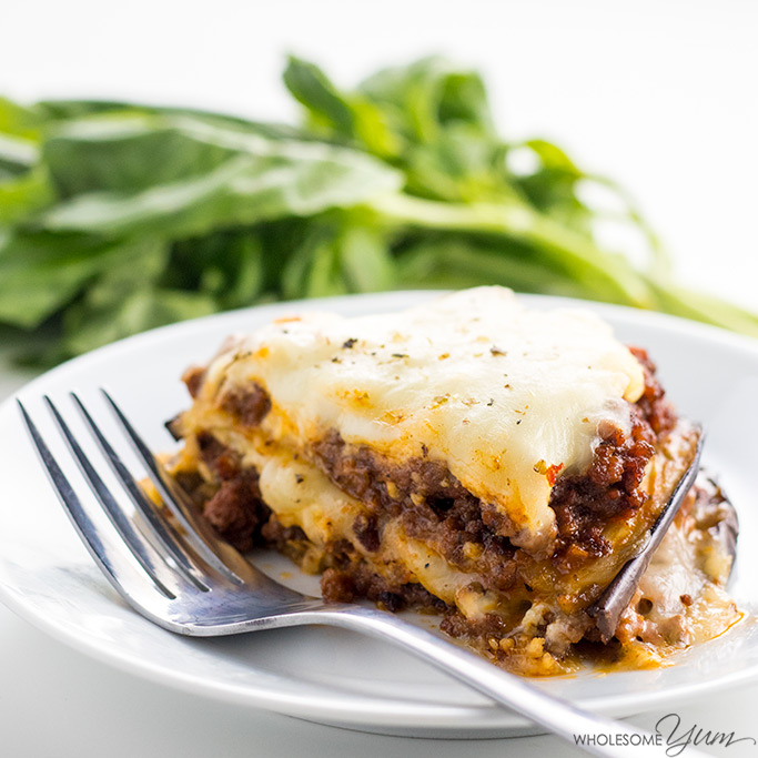 Low Carb Eggplant Lasagna Recipe Video Wholesome Yum