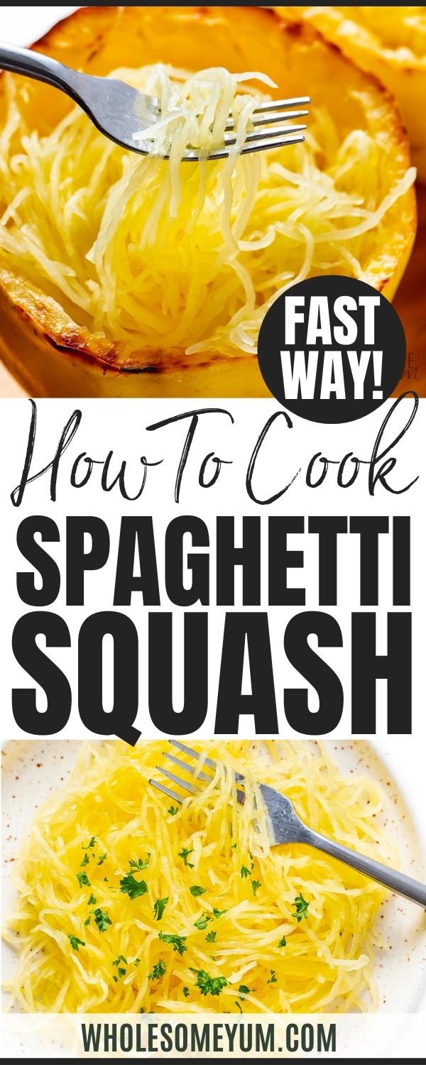 How to cook spaghetti squash - recipe pin.