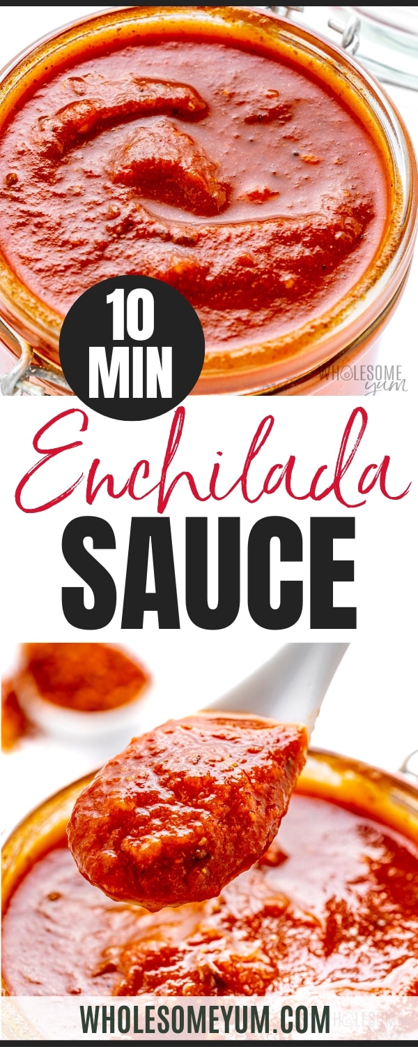 Enchilada sauce recipe pin.