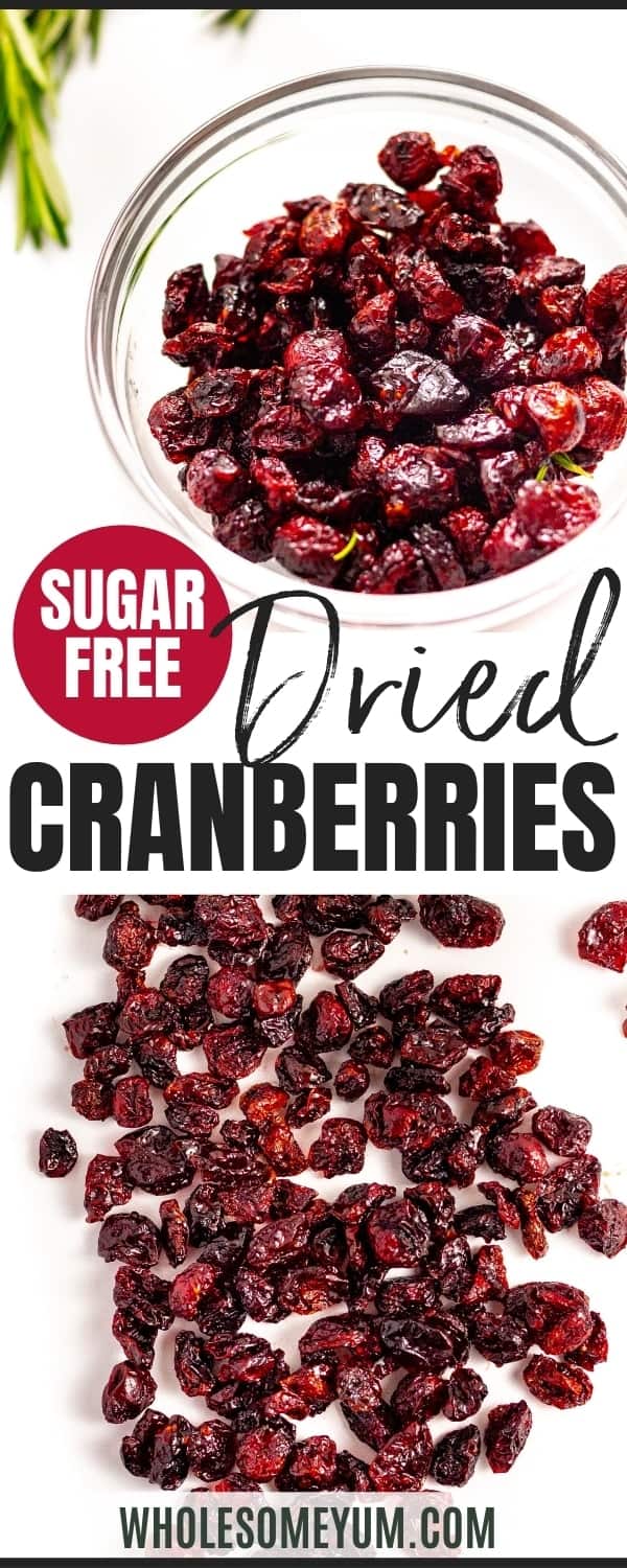 Sugar free dried cranberries recipe pin