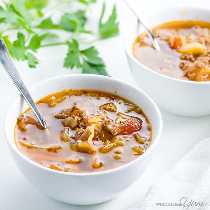 Keto Cabbage and Beef Soup