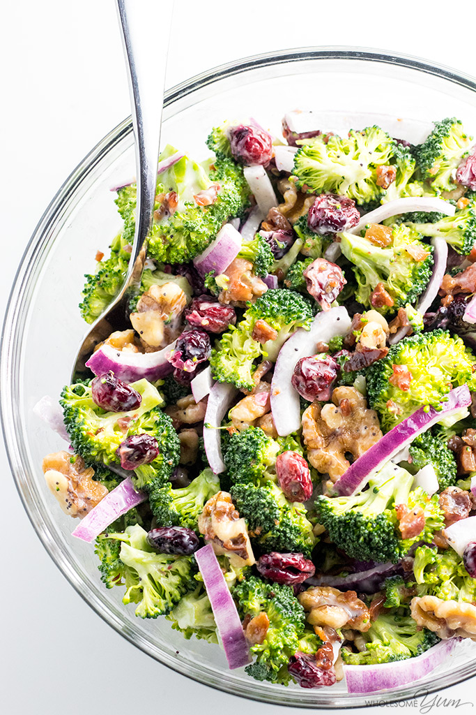 Easy Broccoli Cranberry Salad Recipe with Bacon and Walnuts - Even if you know how to make broccoli salad with bacon, this broccoli cranberry salad recipe is a must-try. It has the best broccoli salad dressing!