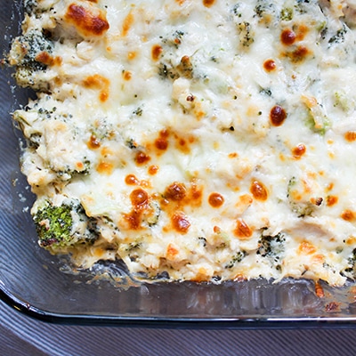 Delicious Easy Low Carb Meals - Recipes & Meal Ideas - Cheesy Chicken and Broccoli Casserole (THM-S, Low Carb)