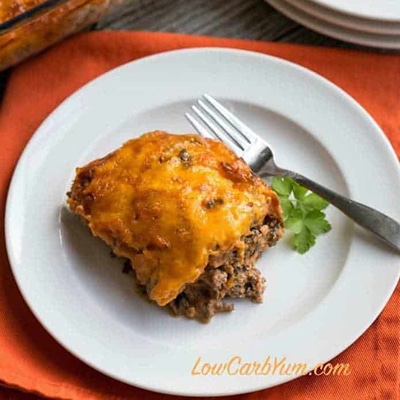 Delicious Easy Low Carb Meals - Recipes & Meal Ideas - Low Carb Bacon Cheeseburger Casserole