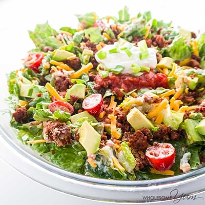 Delicious Easy Low Carb Meals - Recipes & Meal Ideas - Healthy Taco Salad