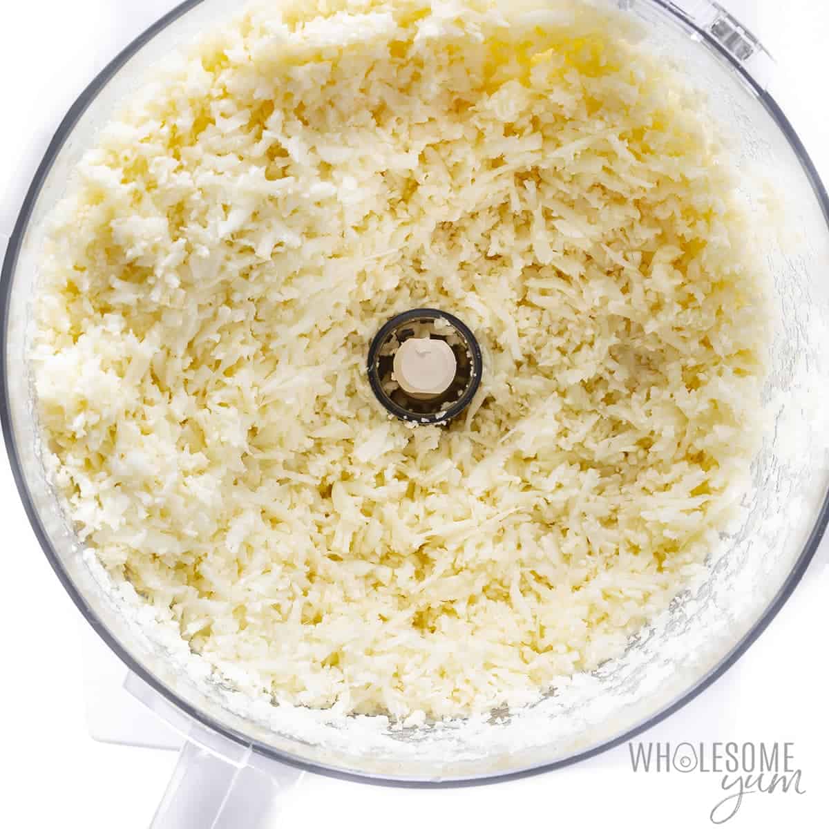 Cauliflower rice in food processor