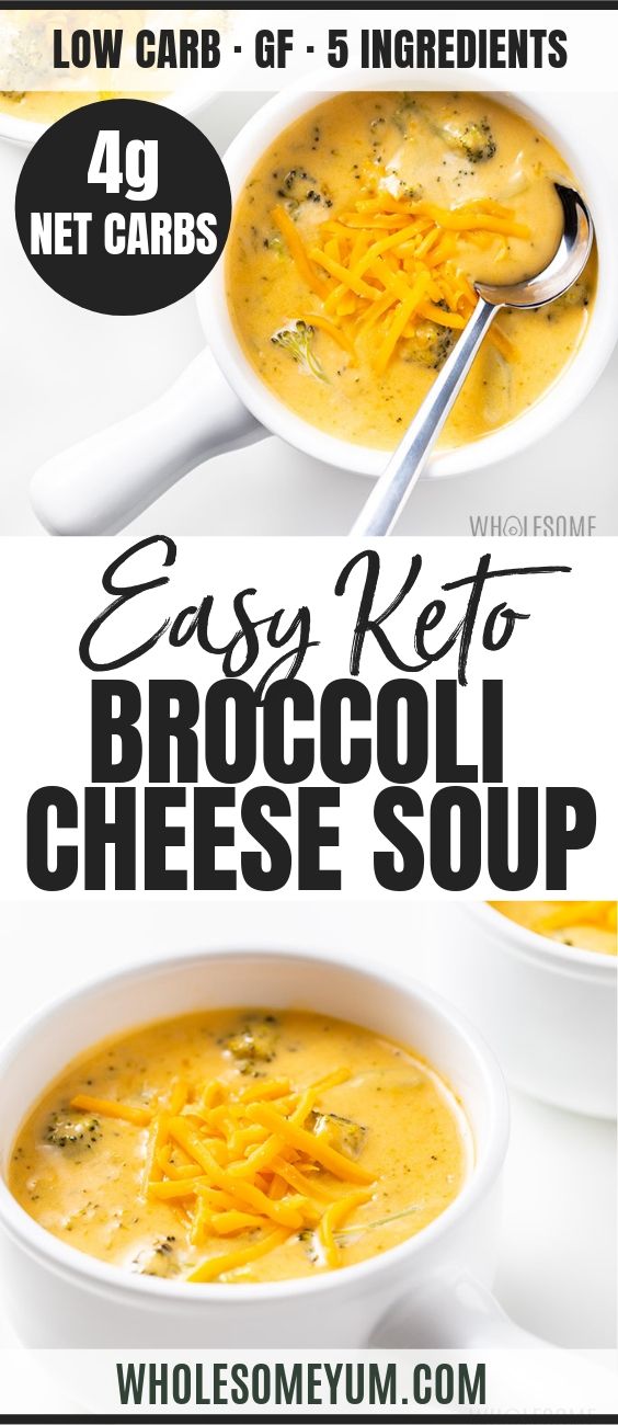 Easy Broccoli Cheese Soup - Pinterest image