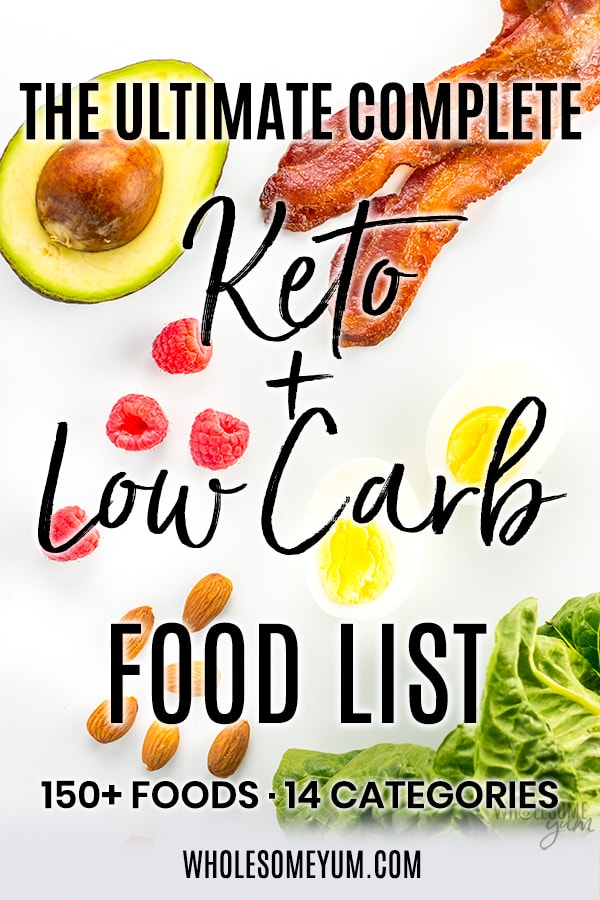 This Ultimate Keto Food List is the only one you'll ever need! It's organized into categories, and you can filter and sort. A Low Carb Food List Printable PDF version is also available. Low carb vegetables, fruit, meat, dairy, fats, and more.