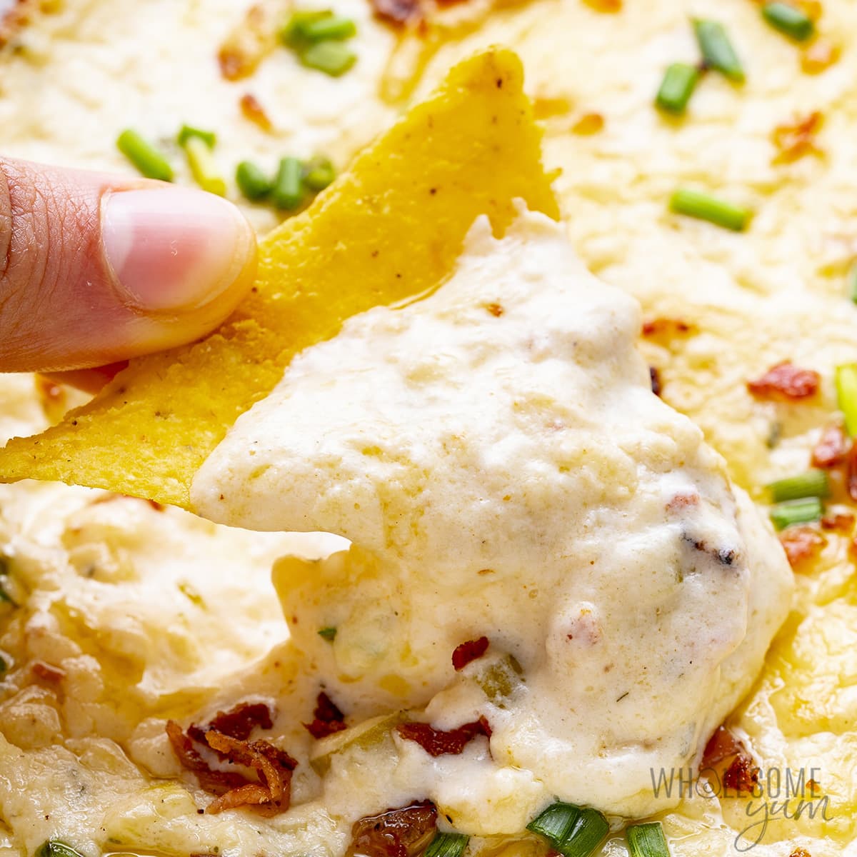 Warm Ranch Crack Dip Recipe with Bacon and Cream Cheese