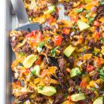 Easy Healthy Cauliflower Nachos Recipe with Ground Turkey Taco Meat - For the best healthy nachos recipe, make cheesy cauliflower nachos with ground turkey taco meat! They are so easy to make, with just 15 minutes prep and simple, common ingredients. Detail: easy-healthy-cauliflower-nachos-recipe-with-ground-turkey-taco-meat-2