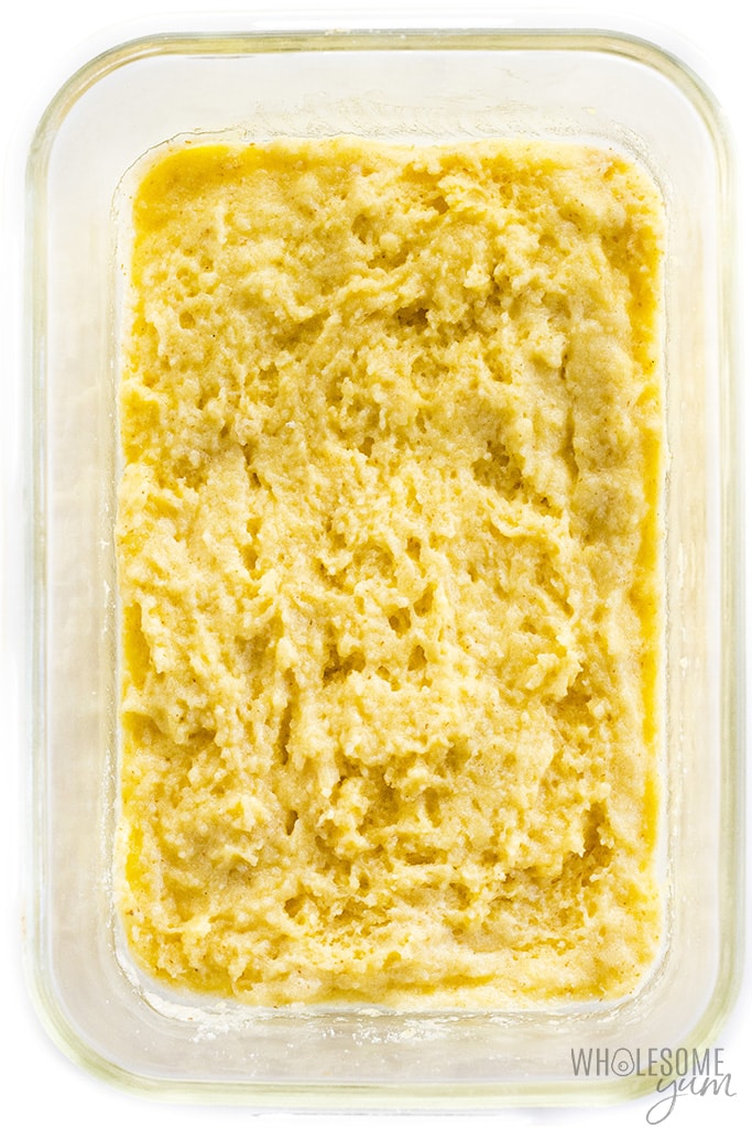 Batter for 90 second keto bread in a container