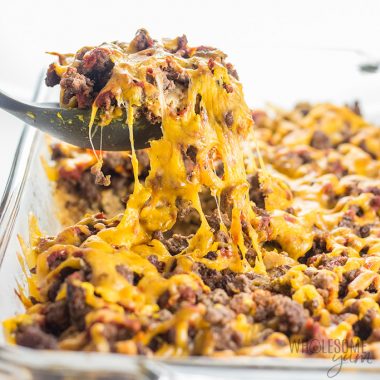 Easy Low Carb Keto Cheeseburger Casserole Recipe - With common ingredients, this easy keto cheeseburger casserole recipe is a one-dish low carb dinner for the whole family. Check the tips & variations for the best skinny low carb cheeseburger casserole ever. Detail: easy-low-carb-keto-cheeseburger-casserole-recipe-3