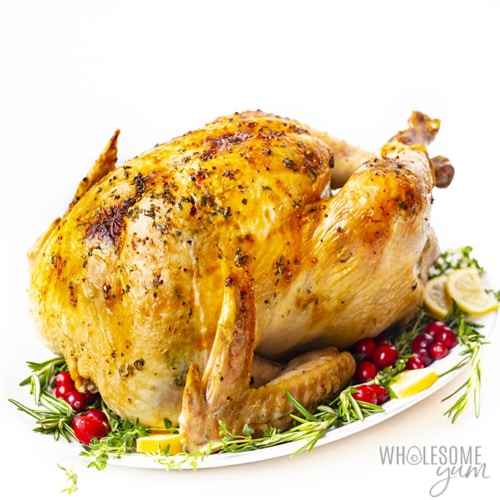 Easy Garlic Butter Herb Roasted Turkey Recipe Wholesome Yum