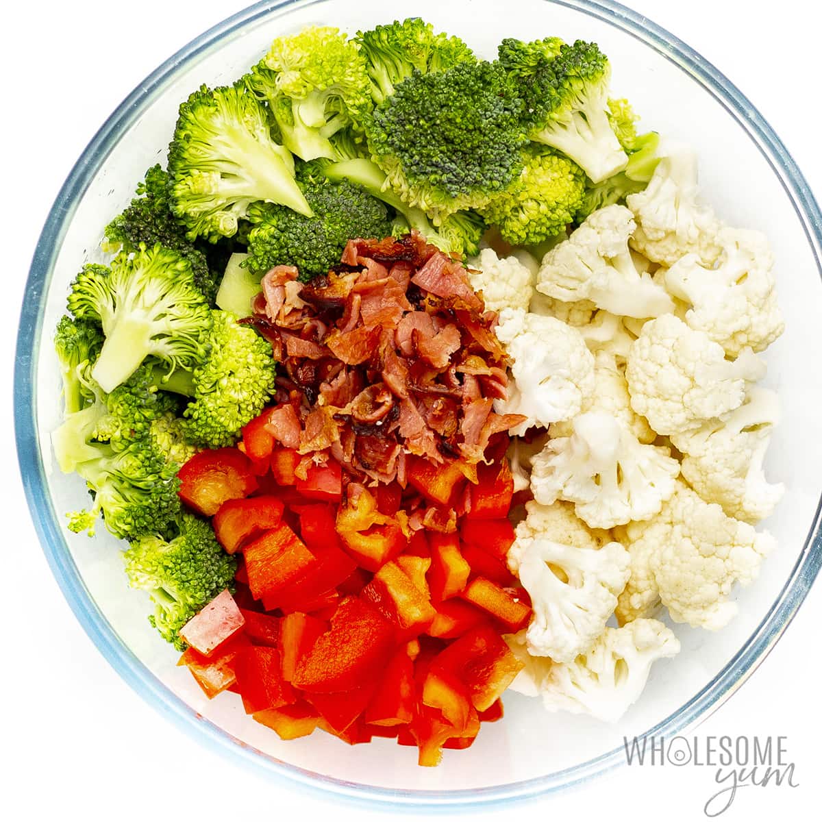 Salad ingredients in a bowl.
