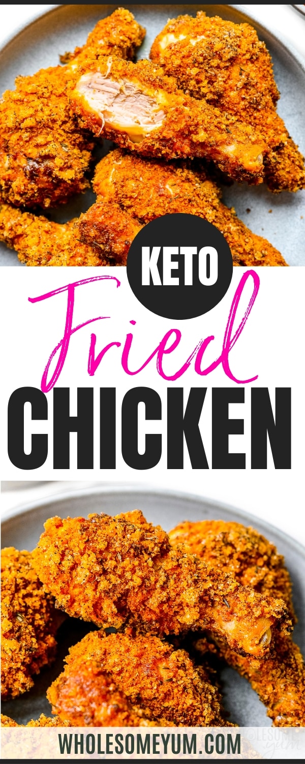 Keto Fried Chicken (Air Fryer Or Oven) - Wholesome Yum
