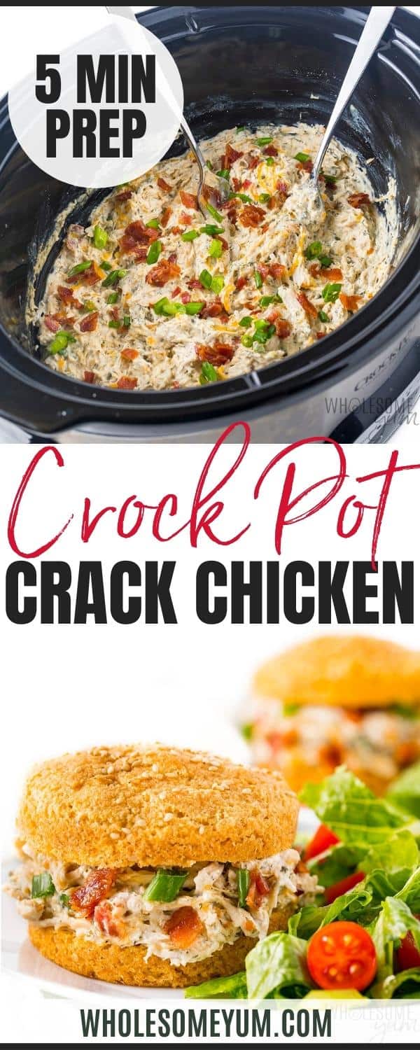 Crock Pot crack chicken recipe pin.