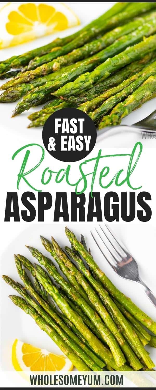 How to cook asparagus in the oven - recipe pin.