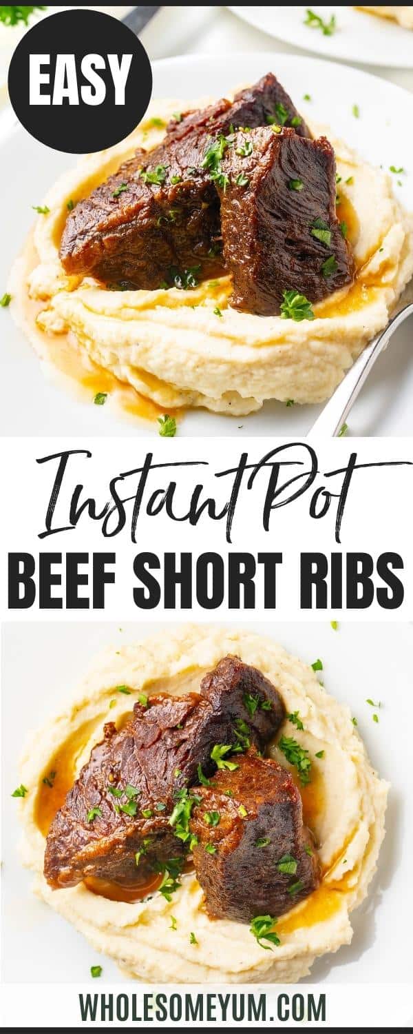 Instant Pot beef short ribs recipe.