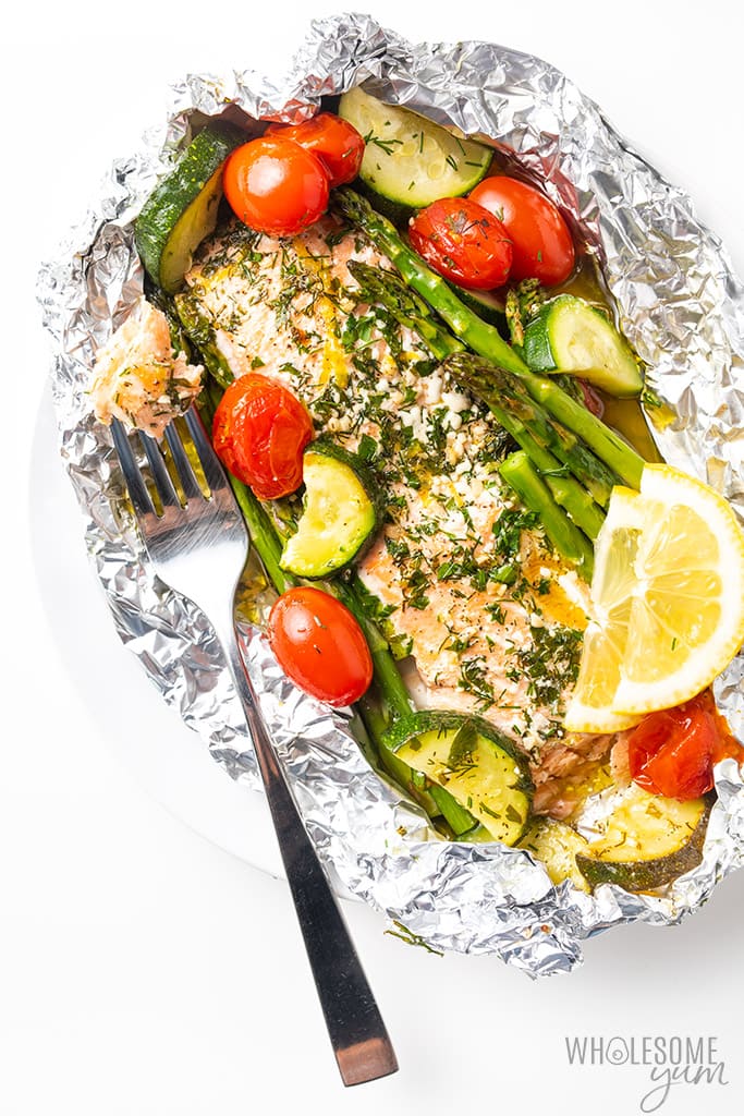 Baked Salmon Foil Packets With Vegetables Grill Option Wholesome Yum,African Serval Cat Missing