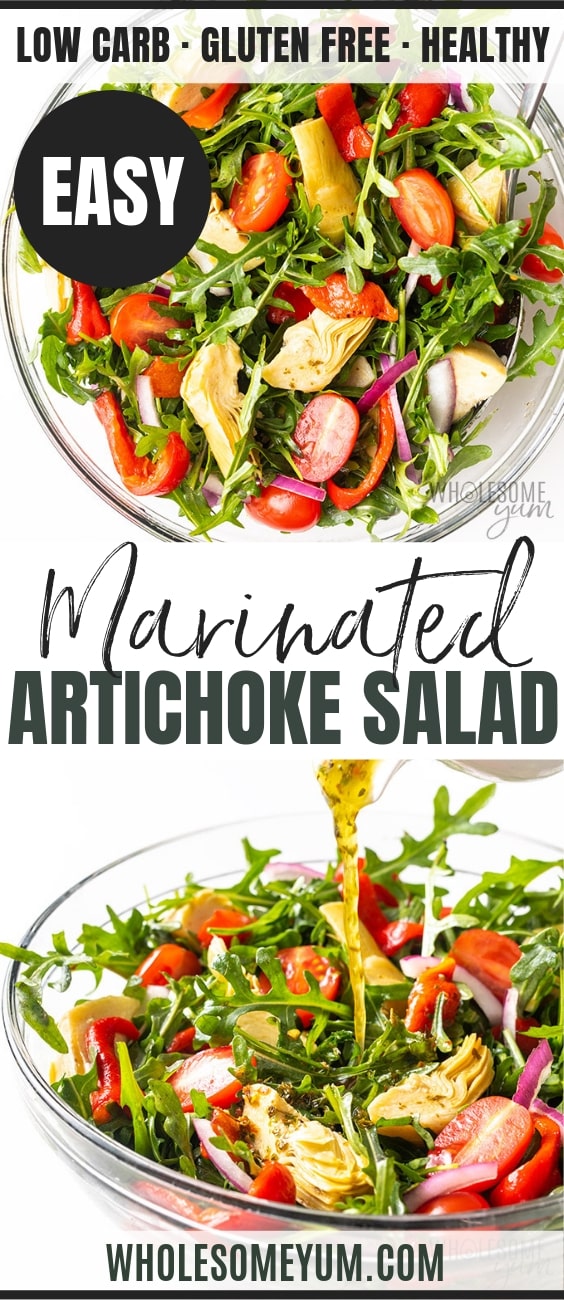 Italian Marinated Artichoke Salad - Pinterest image