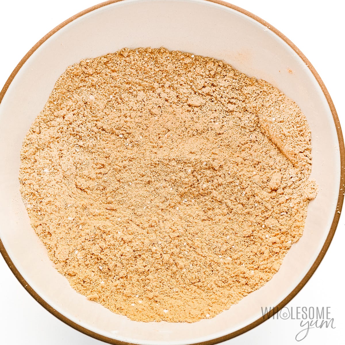 Dry ingredients mixed in a bowl.